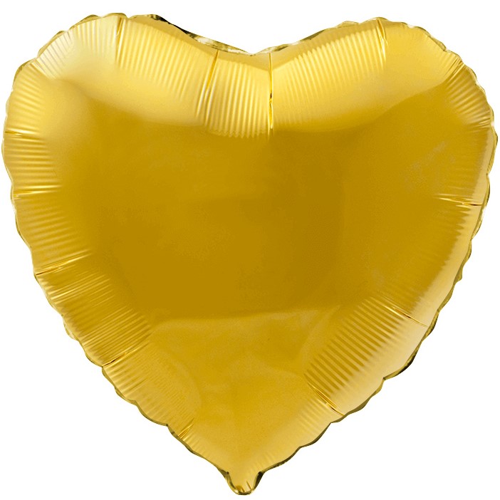 Фольгированное Сердце, Золото (46 см)